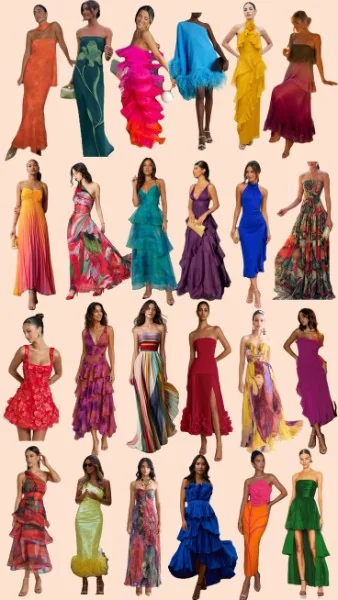 Colorful gowns